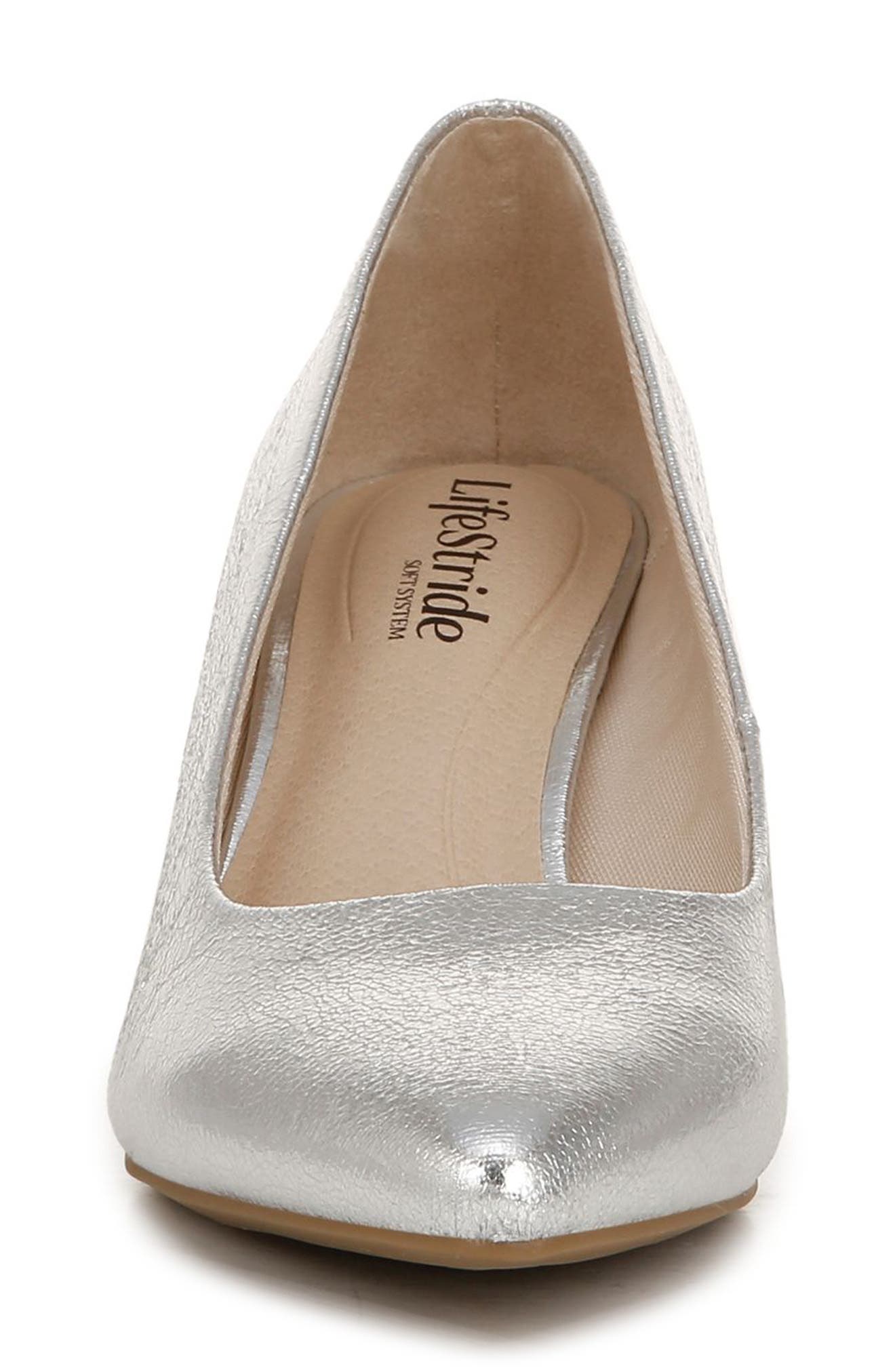 LifeStride Alexis Pointed Toe Pump, Alternate, color, Silver