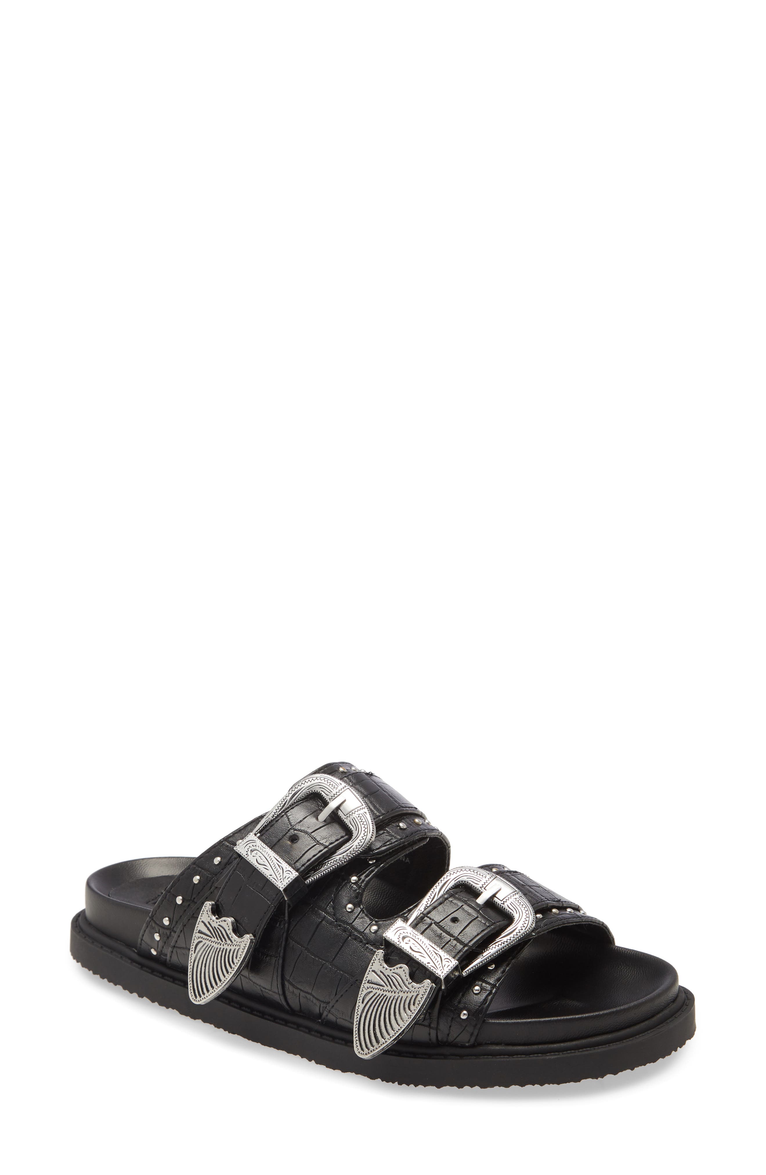 Topshop Peru Buckle Slide Sandal, Main, color, 
