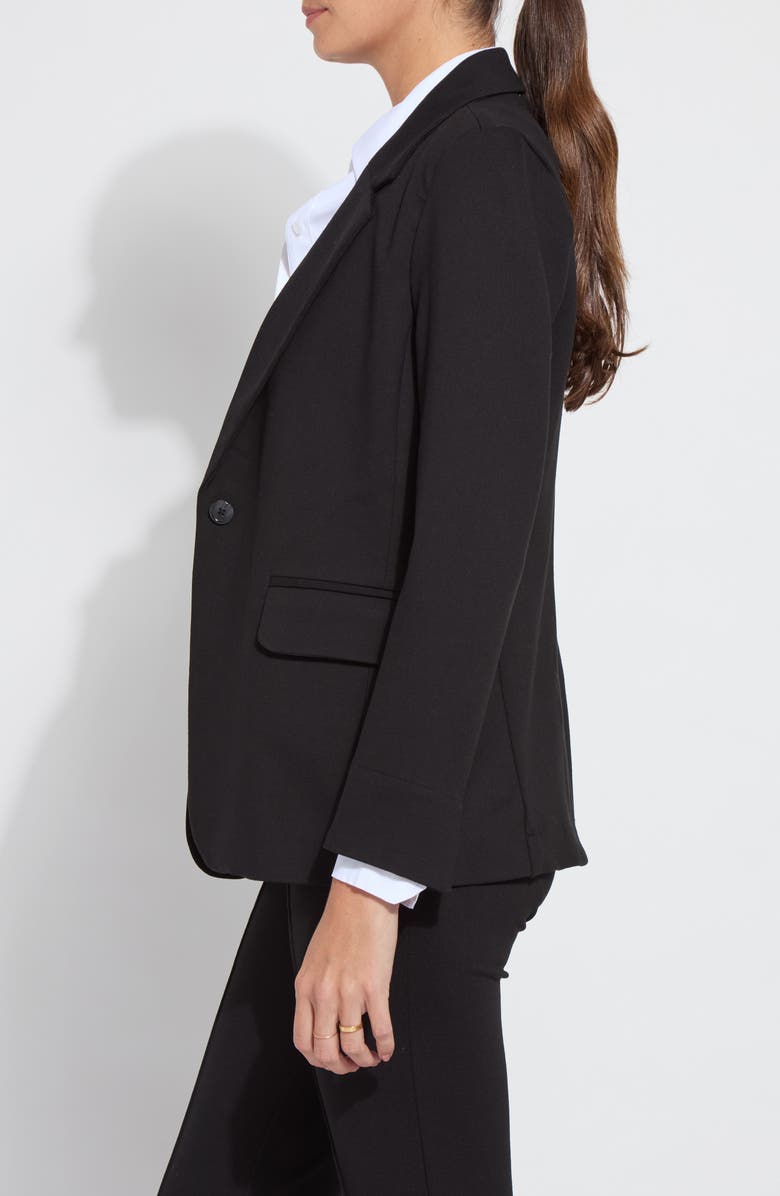 Lysse 'Lyssentials One-Button Ponte Blazer, Alternate, color, Black
