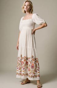 Cache Coeur Maternity and Nursing Behemian style Smock Long Dress Mila