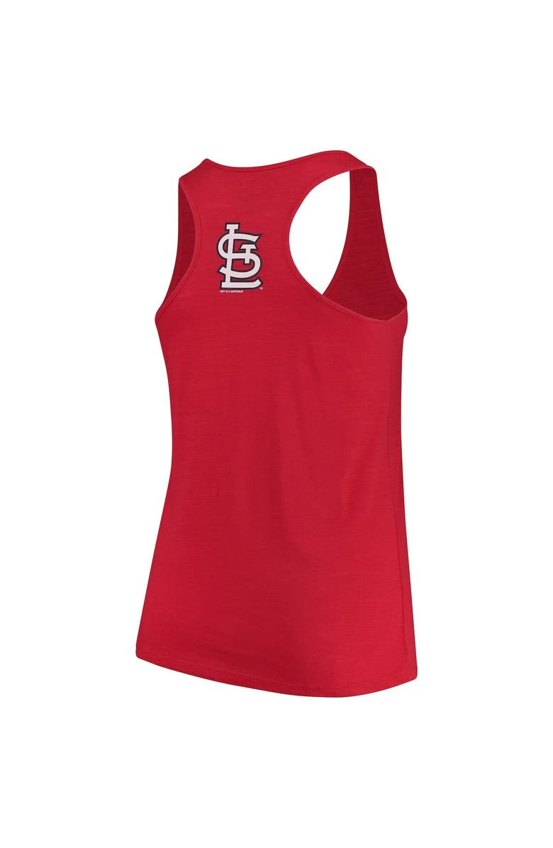 SOFT AS A GRAPE Women's Soft as a Grape Red St. Louis Cardinals Plus Size Swing for the Fences Racerback Tank Top, Alternate, color, 