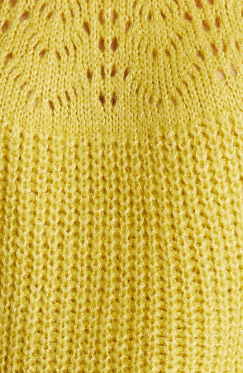 Bobeau Balloon Sleeve Sweater, Alternate, color, Lime Green