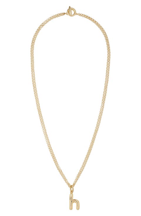 The Puffy Initial Pendant Necklace