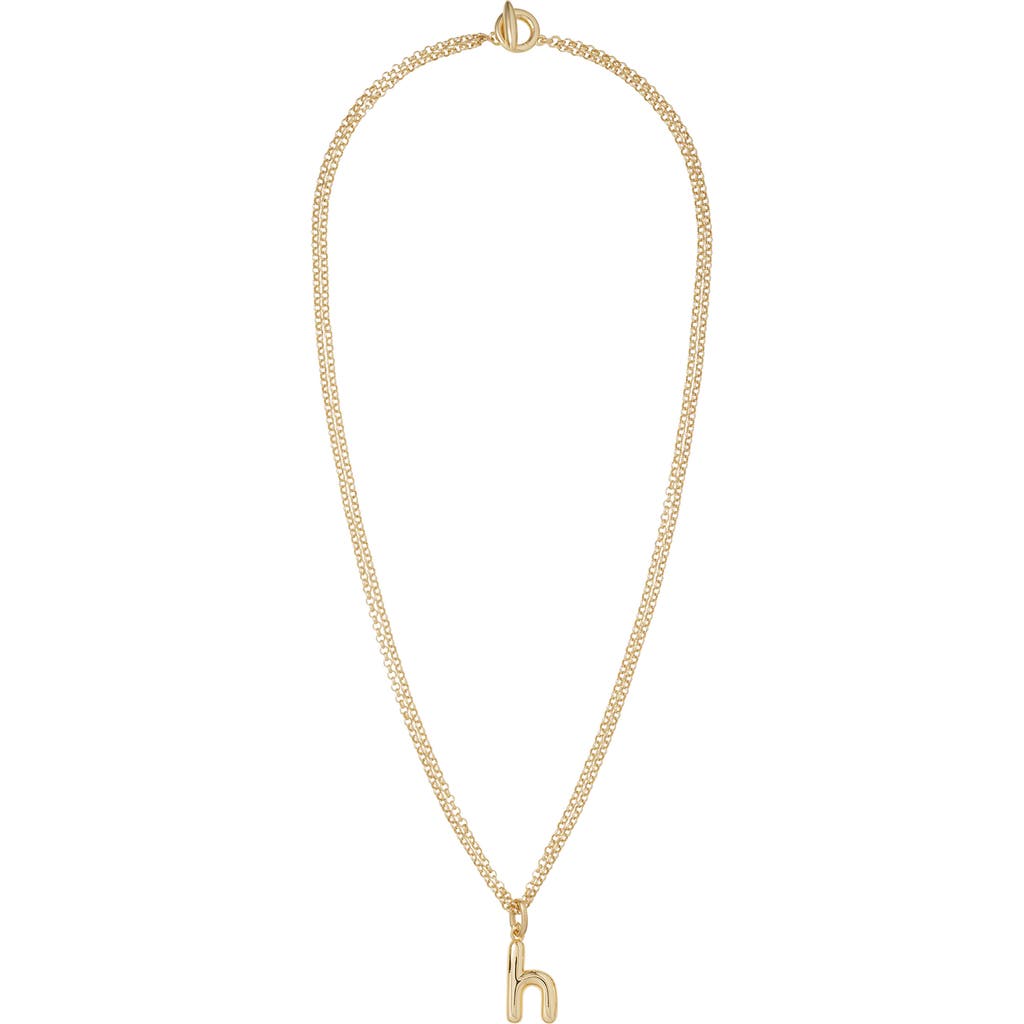 Roxanne Assoulin The Puffy Initial Pendant Necklace In Gold H