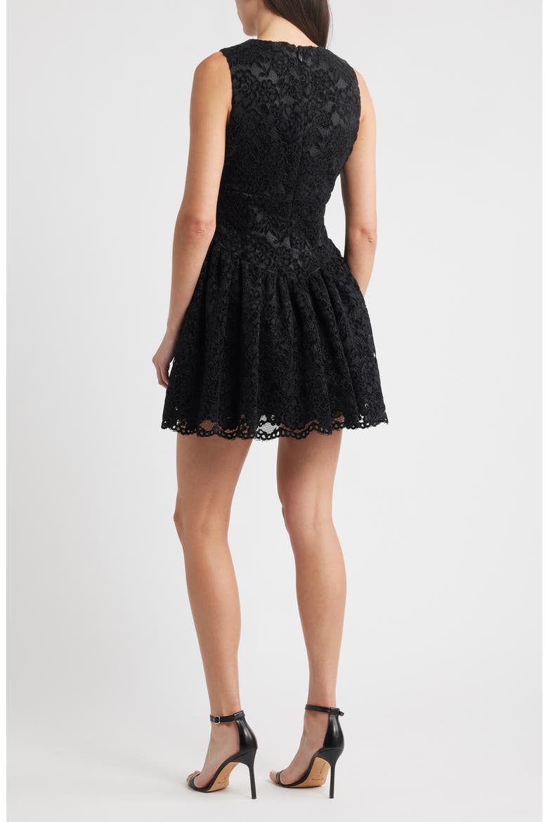 Elisie Lace Fit & Flare Cocktail Dress, Alternate, color, BLACK