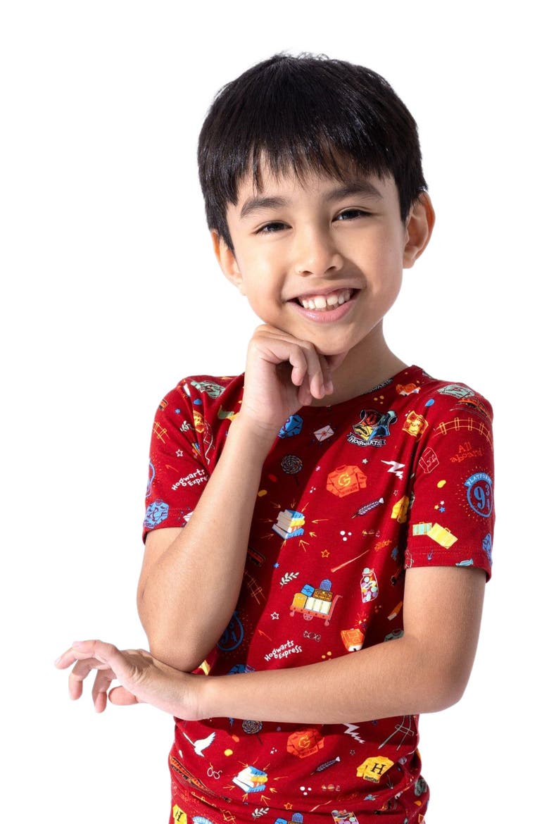 Hogwarts Express Kids 2-Piece Short Sleeve & Shorts Pajama Set, Alternate, color, Hogwarts Express
