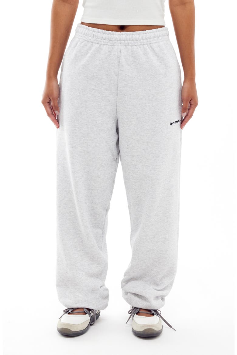 Embroidered Joggers, Main, color, GREY MARL