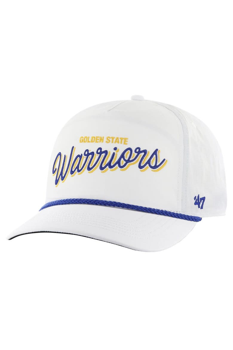 Men's '47 White Golden State Warriors Fairway Hitch brrr Adjustable Hat, Main, color, White