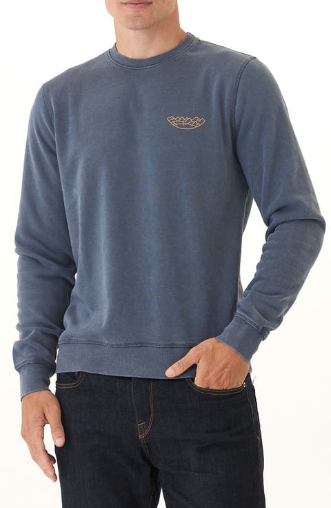 Crescent Graphic Mineral Wash Sweatshirt