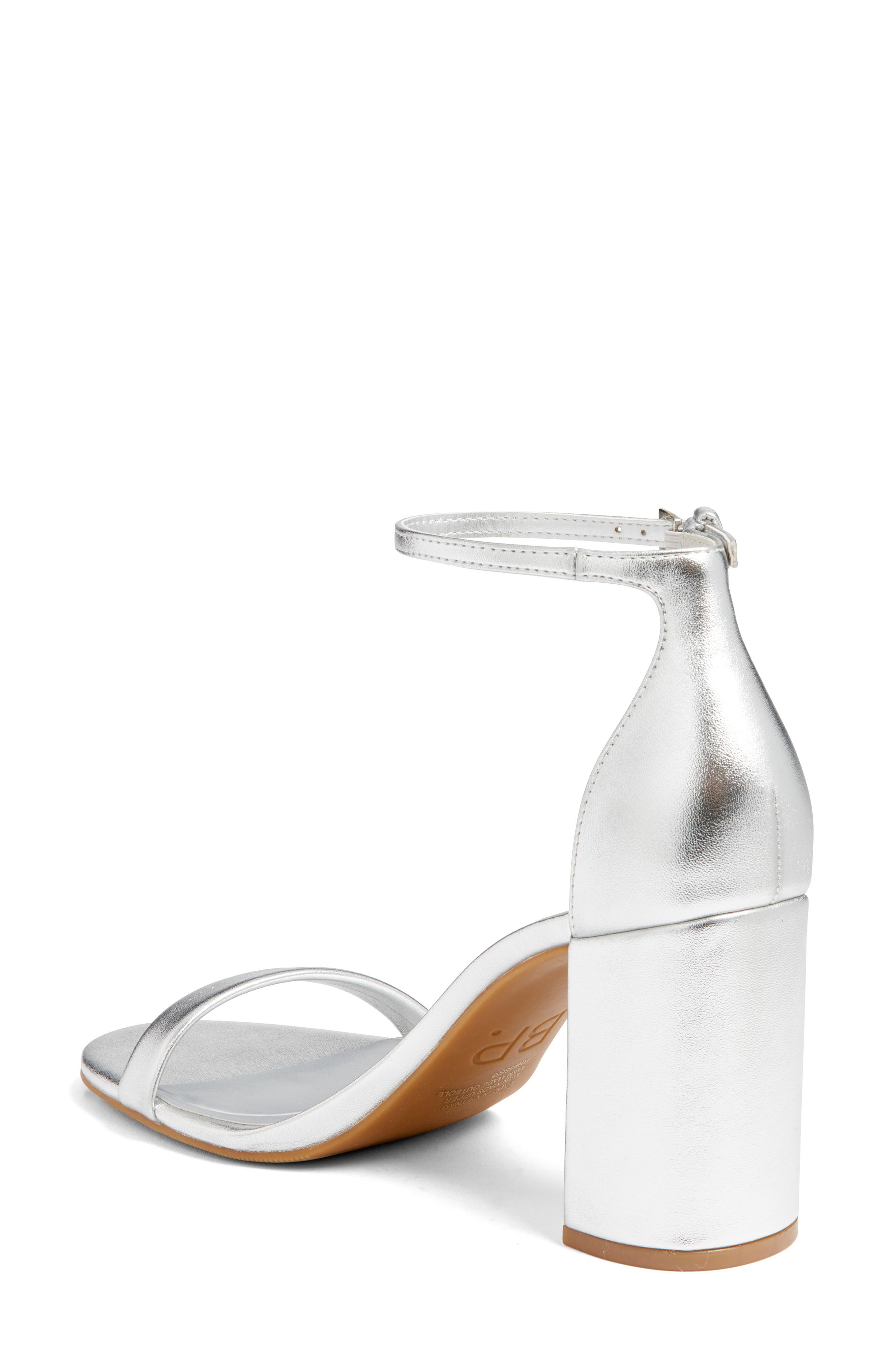 Livia Ankle Strap Sandal, Alternate, color, SILVER METALLIC