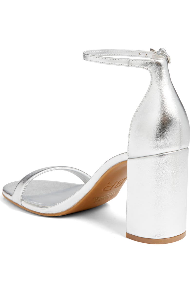 BP. Livia Ankle Strap Sandal, Alternate, color, Silver Metallic