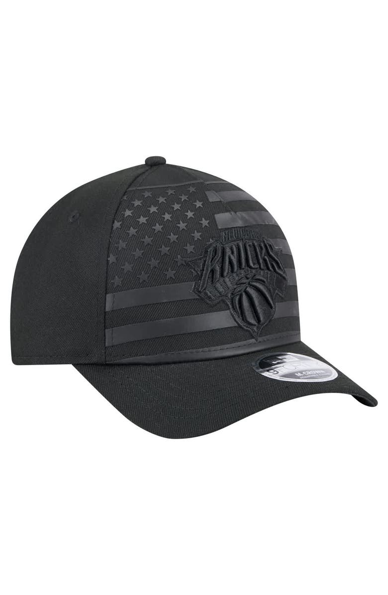 New Era Men's New Era  Black New York Knicks Game Day Flag A-Frame 9FORTY Adjustable Hat, Alternate, color, 