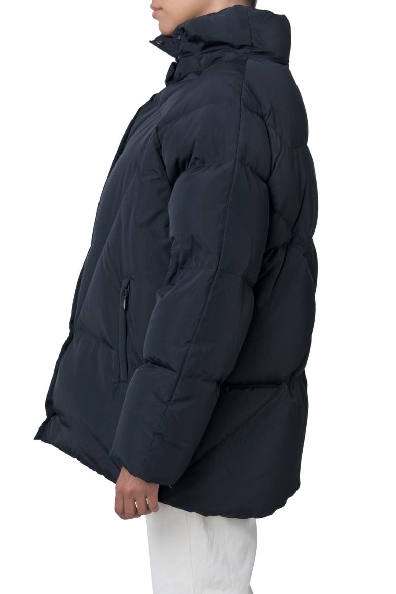 Ella Water Resistant Recycled Down Puffer Jacket, Alternate, color, BLACK