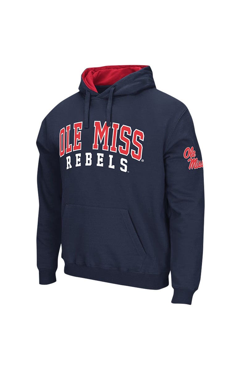 COLOSSEUM Men's Colosseum Navy Ole Miss Rebels Double Arch Pullover Hoodie, Alternate, color, Navy