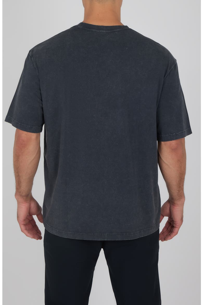 Acid Stretch Cotton T-Shirt, Alternate, color, BLACK