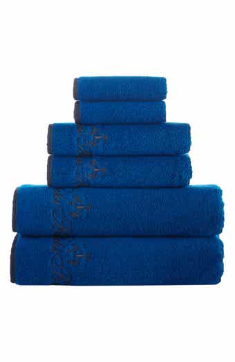 Six-Piece Contrast Frame Cotton Towel Set