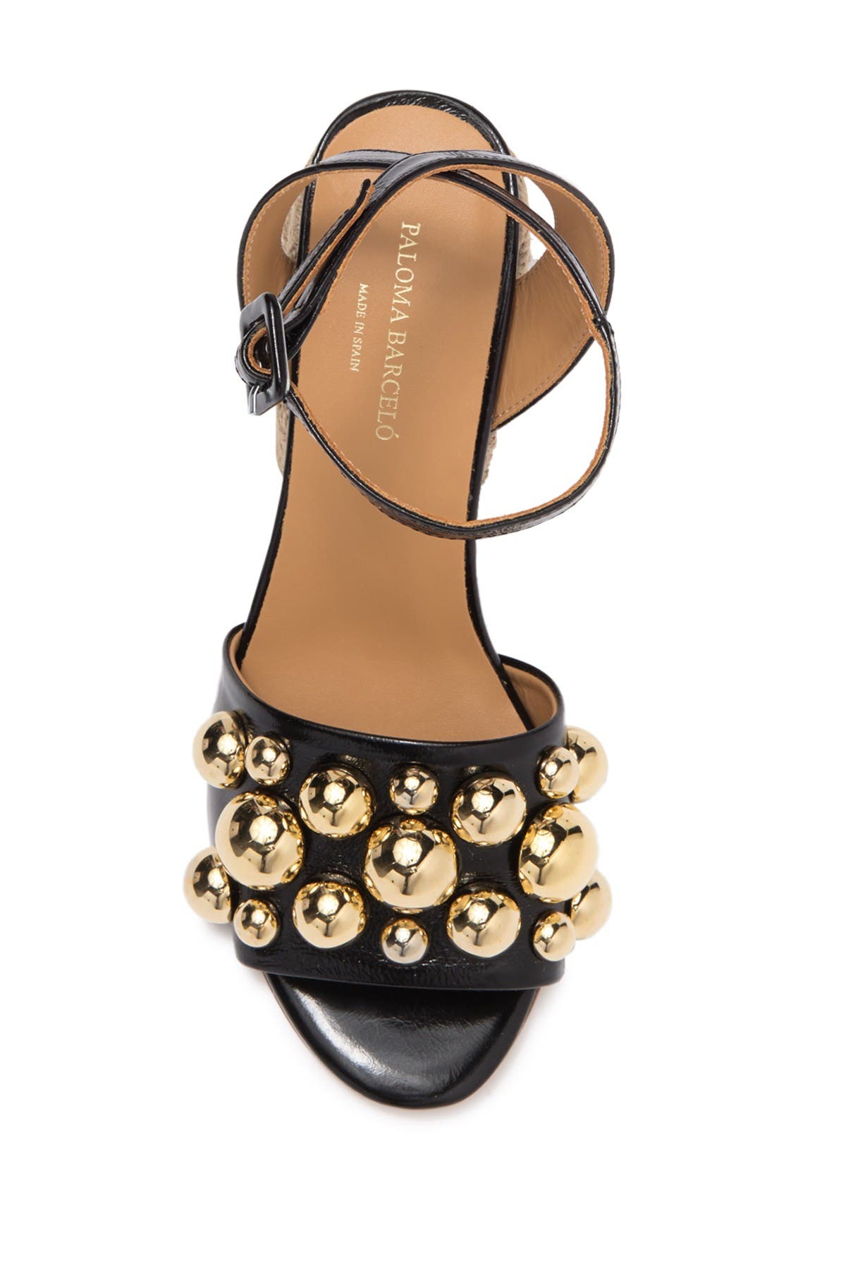 Paloma Barcelo Uma Studded Leather Espadrille Sandal, Alternate, color, 