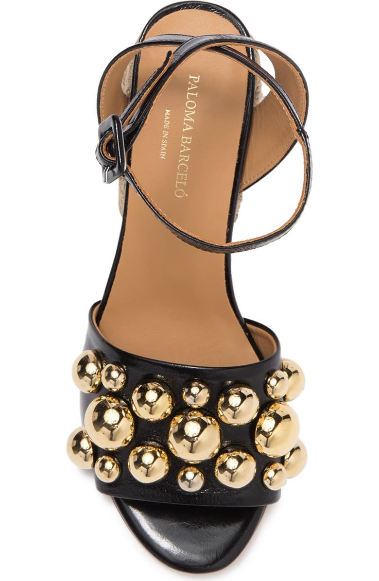 Paloma Barcelo Uma Studded Leather Espadrille Sandal, Alternate, color,