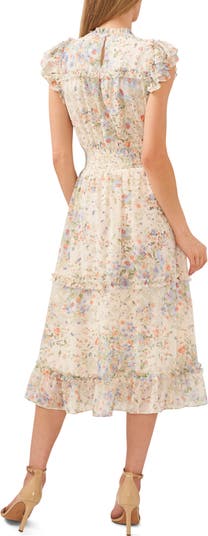 Floral Ruffle Midi Dress