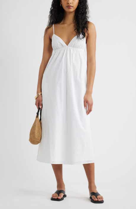 Cotton Eyelet Midi Dress
