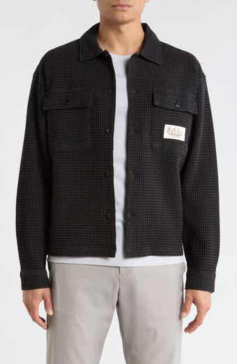 Waffle Knit Button-Up Shirt