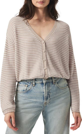 (取寄) スプレンディッド レディース ブライ ストライプド カーディガン Splendid women Bri Striped Cardigan Fawn Stripe Bri Stripe Cardigan | Splendid