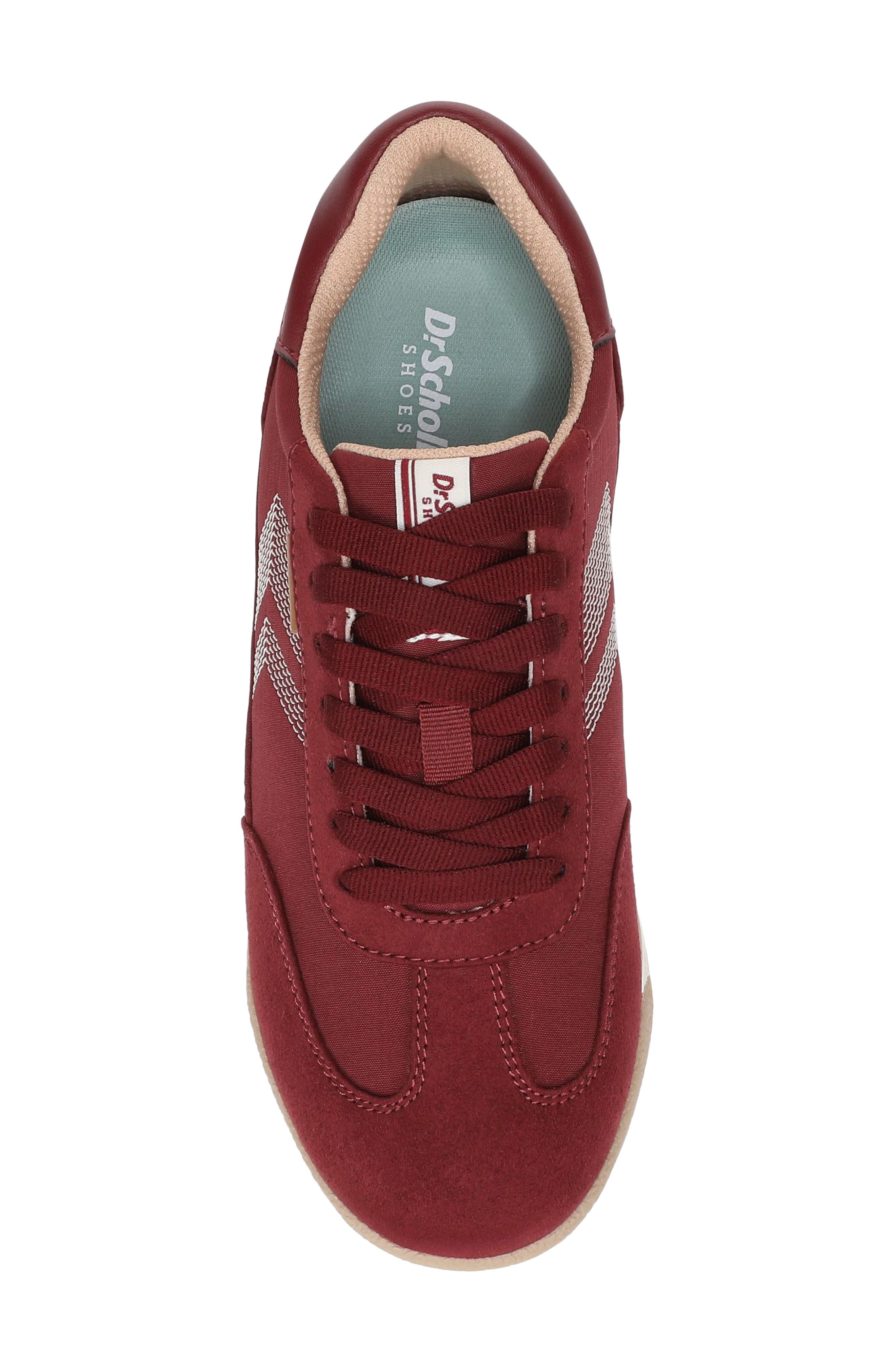 Throwback Retro Sneaker, Alternate, color, BURGUNDY MICROSUEDE