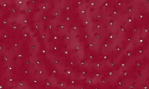 Afrm Los Angeles Zoe Rhinestone Long Sleeve Turtleneck Top In Red