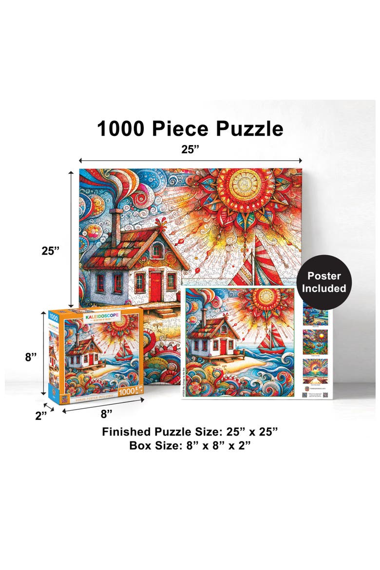 My Cottage by the Sea 1000 Piece Puzzle, Alternate, color, Multicolor