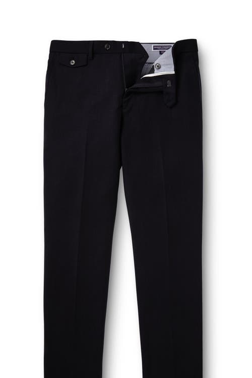 Charles Tyrwhitt Stretch Wool Trousers In Blue