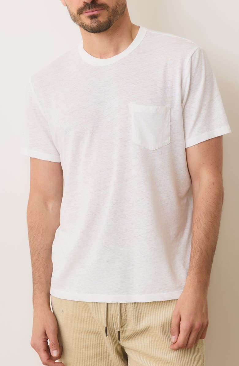 Marine Layer Relaxed Fit Hemp & Cotton T-Shirt, Alternate, color, White