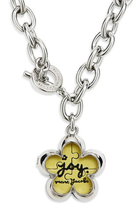 Daisy Puzzle Locket Necklace