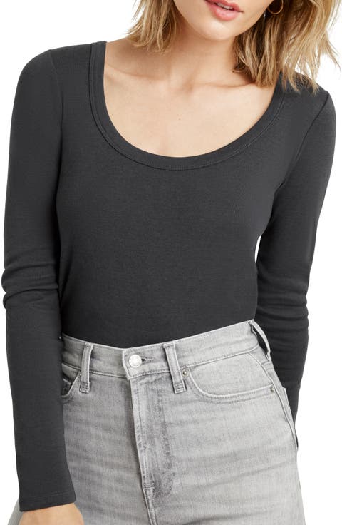 Faye Scoop Neck Long Sleeve T-Shirt