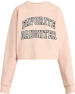 Favorite Daughter The Collegiate Logo Crop Sweatshirt