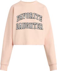 Favorite Daughter The Collegiate Logo Crop Sweatshirt