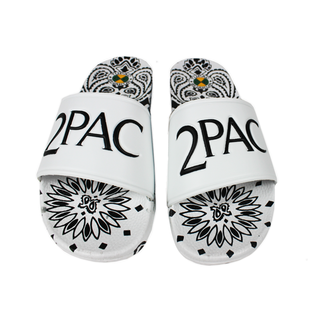 Cross Colours 2Pac Paisley Slides, Main, color, White