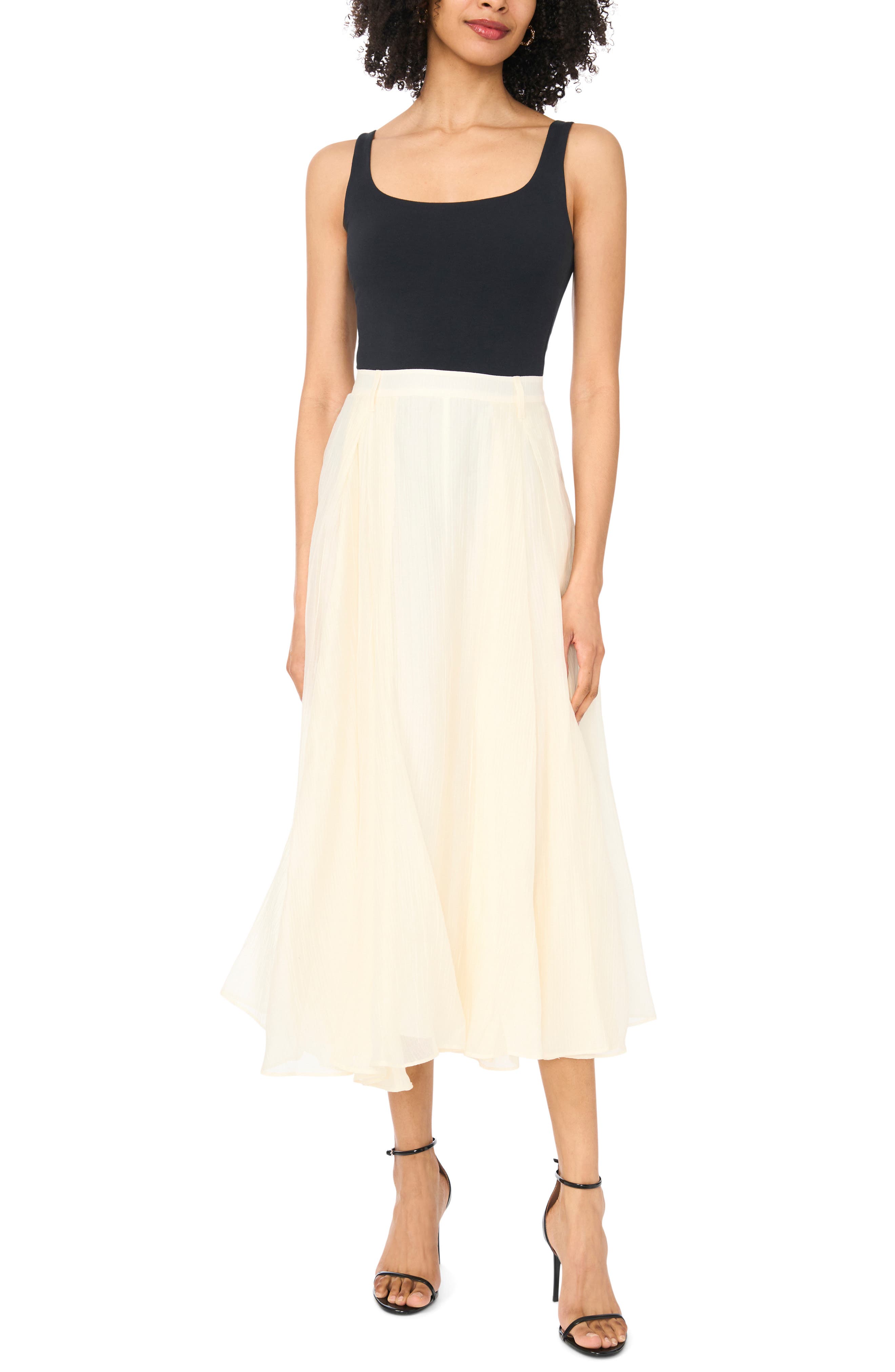 Vince Camuto Godet Midi Skirt — фото 5