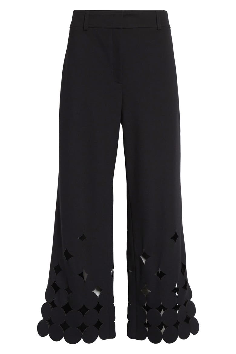 Dot Cutout Pants, Alternate, color, BLACK