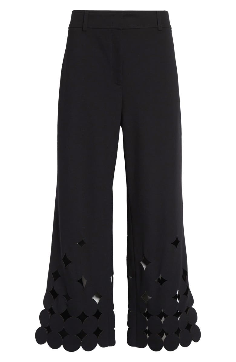 Akris punto Dot Cutout Pants, Alternate, color, Black