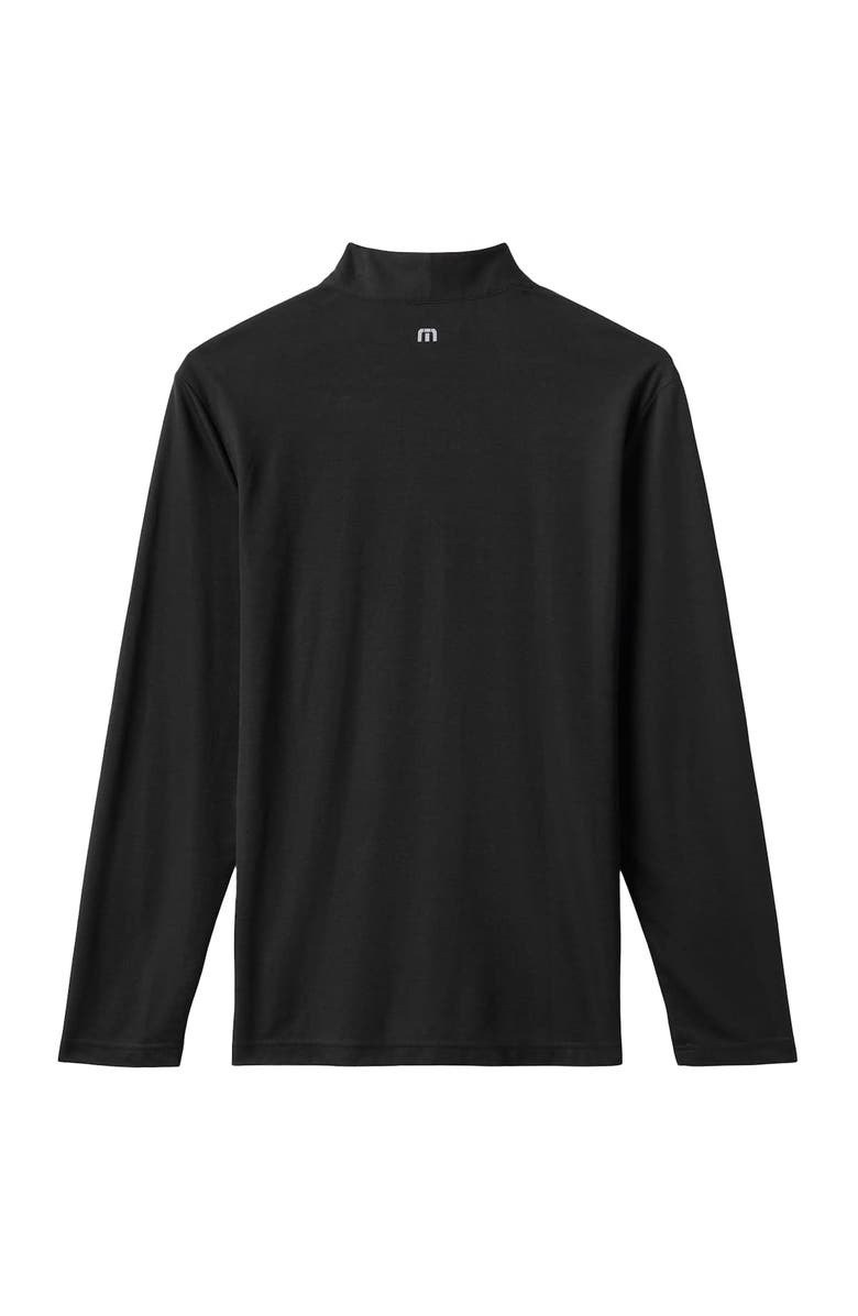TravisMathew Men's TravisMathew  Black Los Angeles Dodgers Time to Tailgate Tri-Blend Quarter-Zip Pullover, Alternate, color, 
