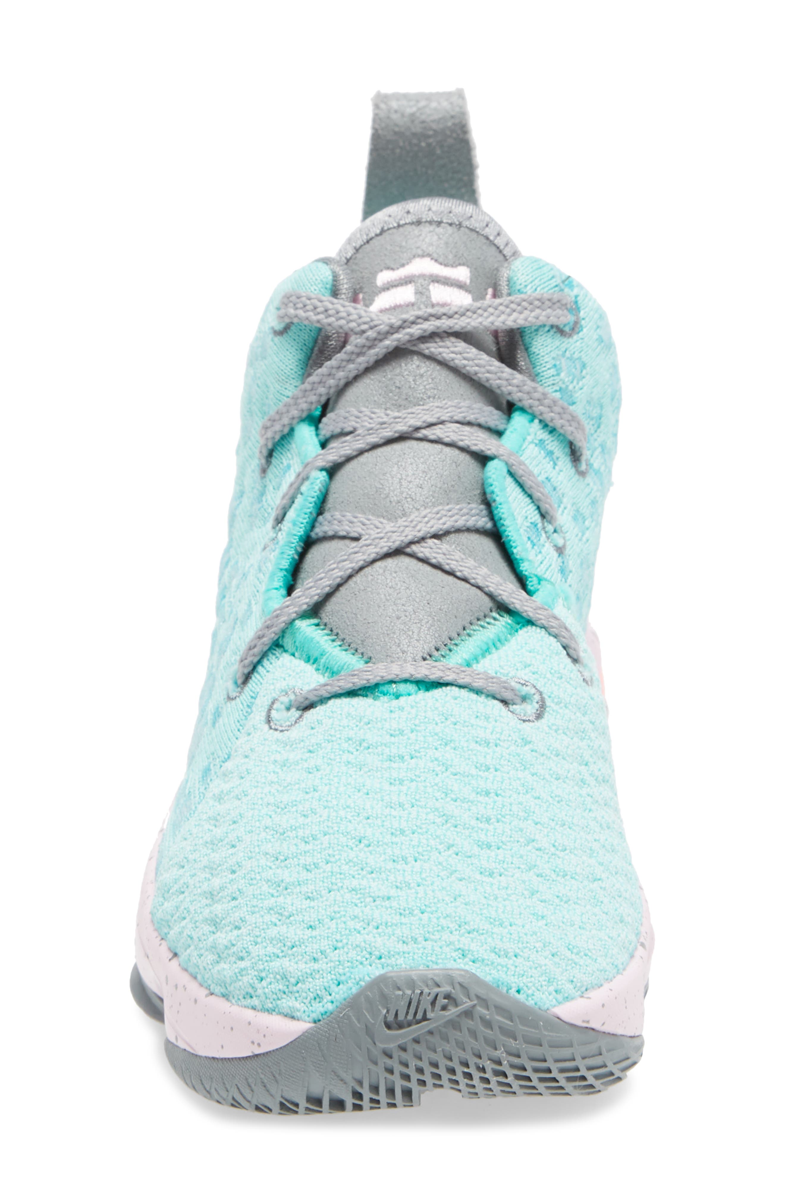 LeBron XVII Basketball Shoe, Alternate, color, LIGHT AQUA/ GREY-PINK FOAM