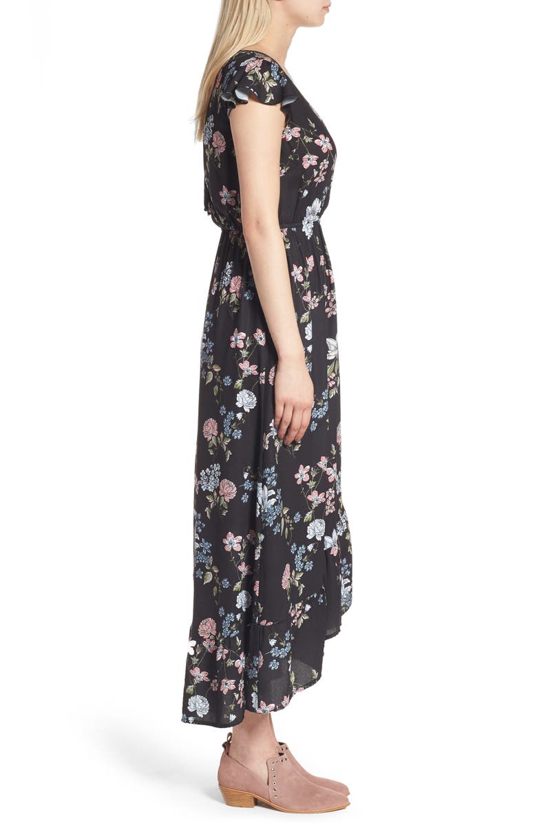 Band of Gypsies Faux Wrap Maxi Dress, Alternate, color,