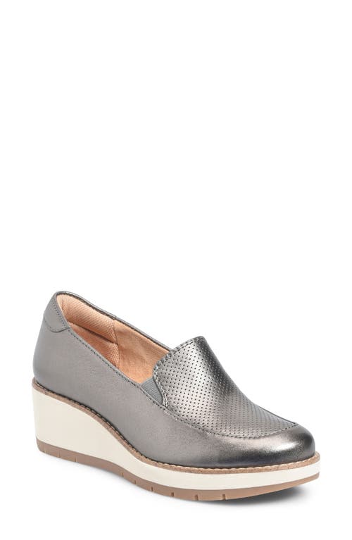 Comfortiva Fabiana Wedge Loafer In Dark Pewter