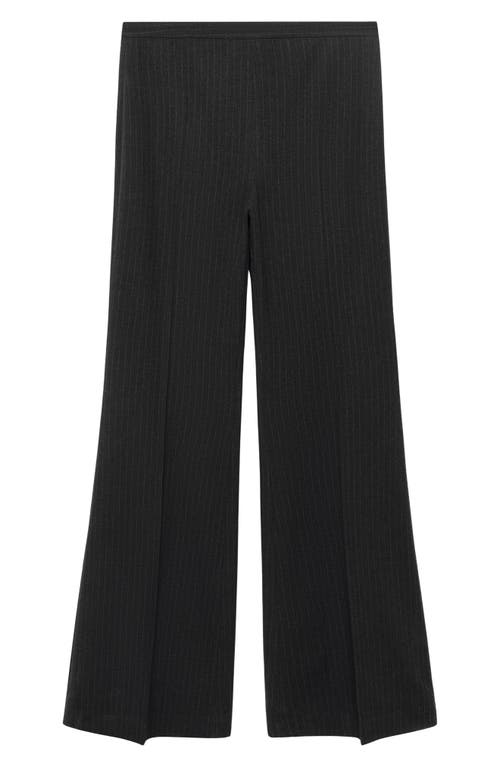 Mango Pinstripe Suit Trousers In Gray