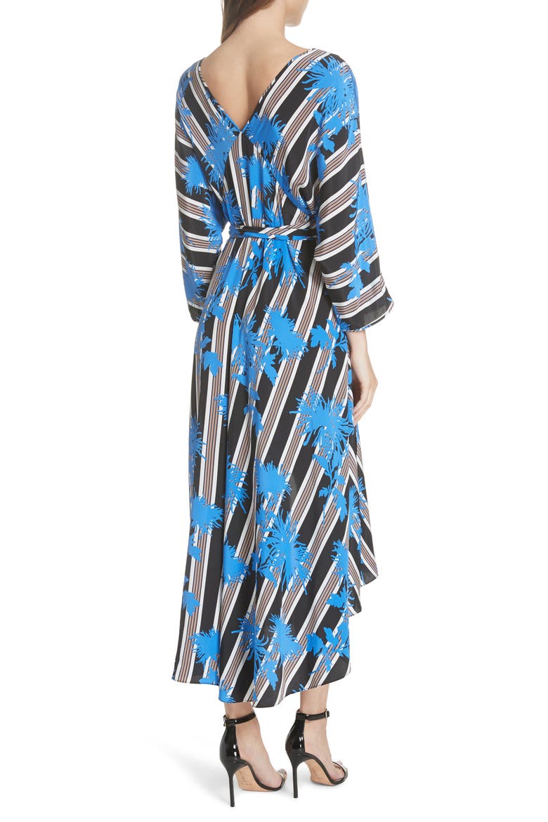 Eloise Silk Wrap Midi Dress, Alternate, color, SHELFORD B