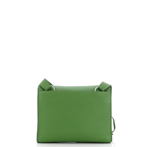 Pre-owned Hermes Hermes Sac A Depeches Messenger Bag Togo 21 In Green