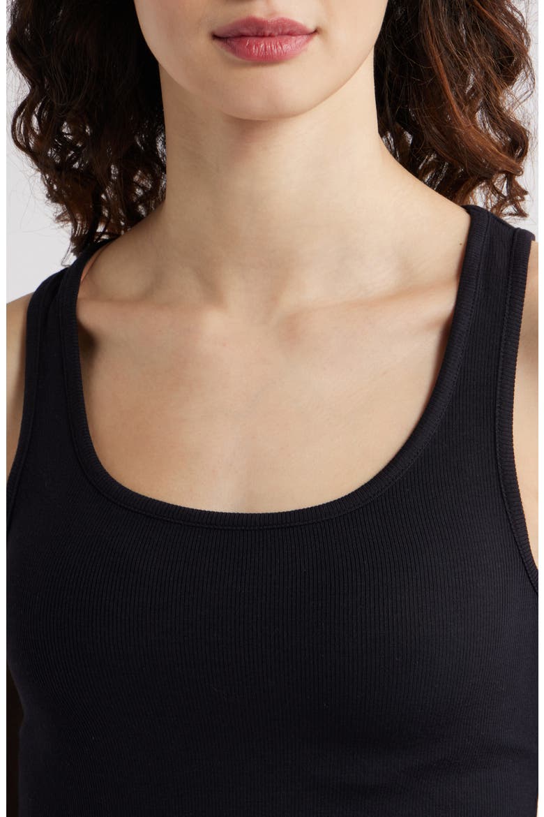 The Rib Scoop Neck Tank, Alternate, color, BLACK