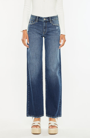 Official Kancan USA Gemma Mid Rise Wide Leg Jeans