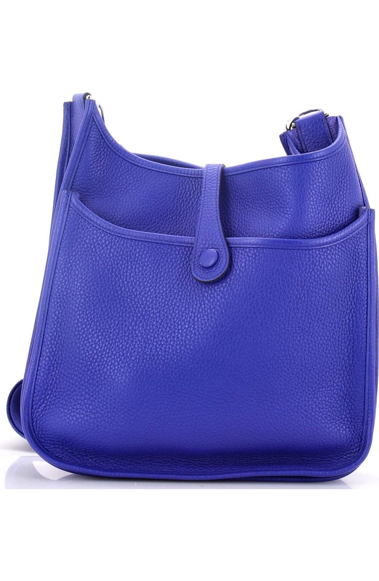 Pre-Owned Hermes Evelyne Bag Gen III Clemence PM, Alternate, color, Bleu Electrique