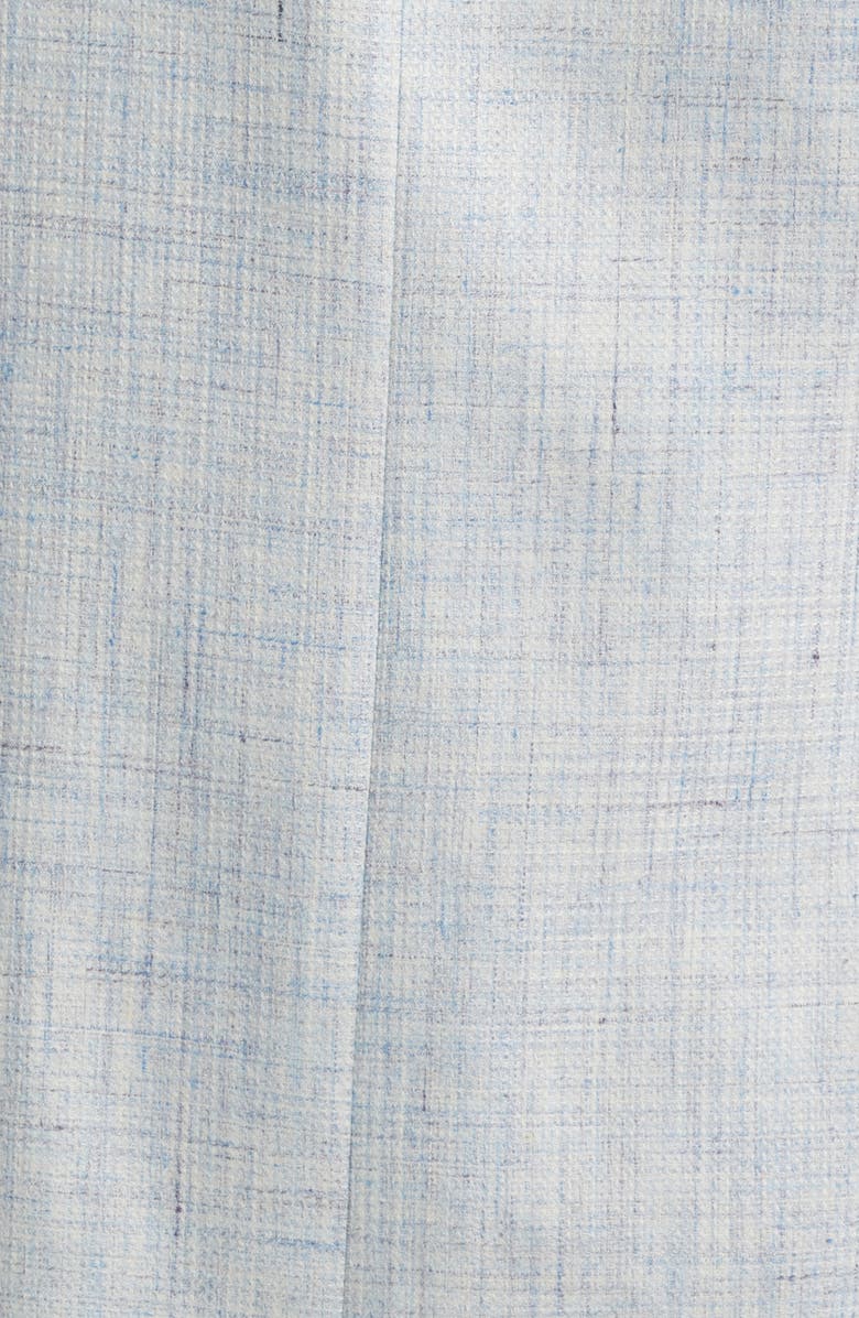 Canali Kei Trim Fit Light Blue Mélange Wool & Silk Blend Sport Coat, Alternate, color, Light Blue